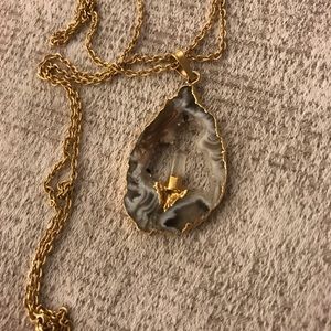 Crystal and gold necklace